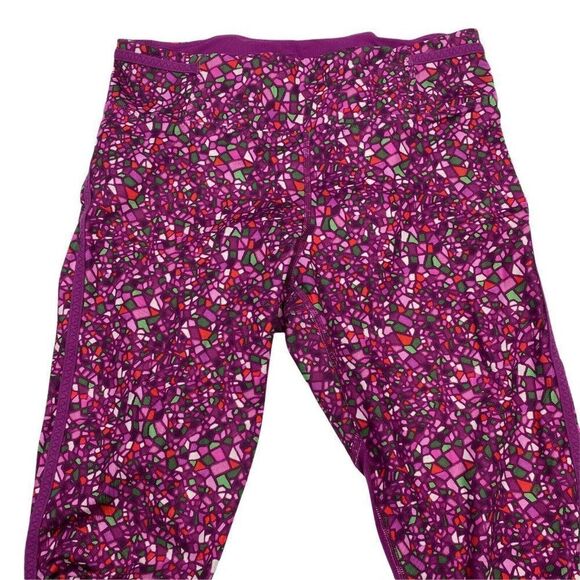 Lululemon Real Quick Crop Paradise Leggings 8 Royal Plum Pants Activewear Capri - Picture 2 of 7